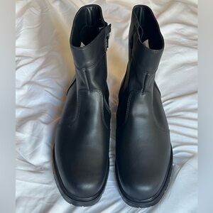 LOGISTIK Men's Black Leather Boots
